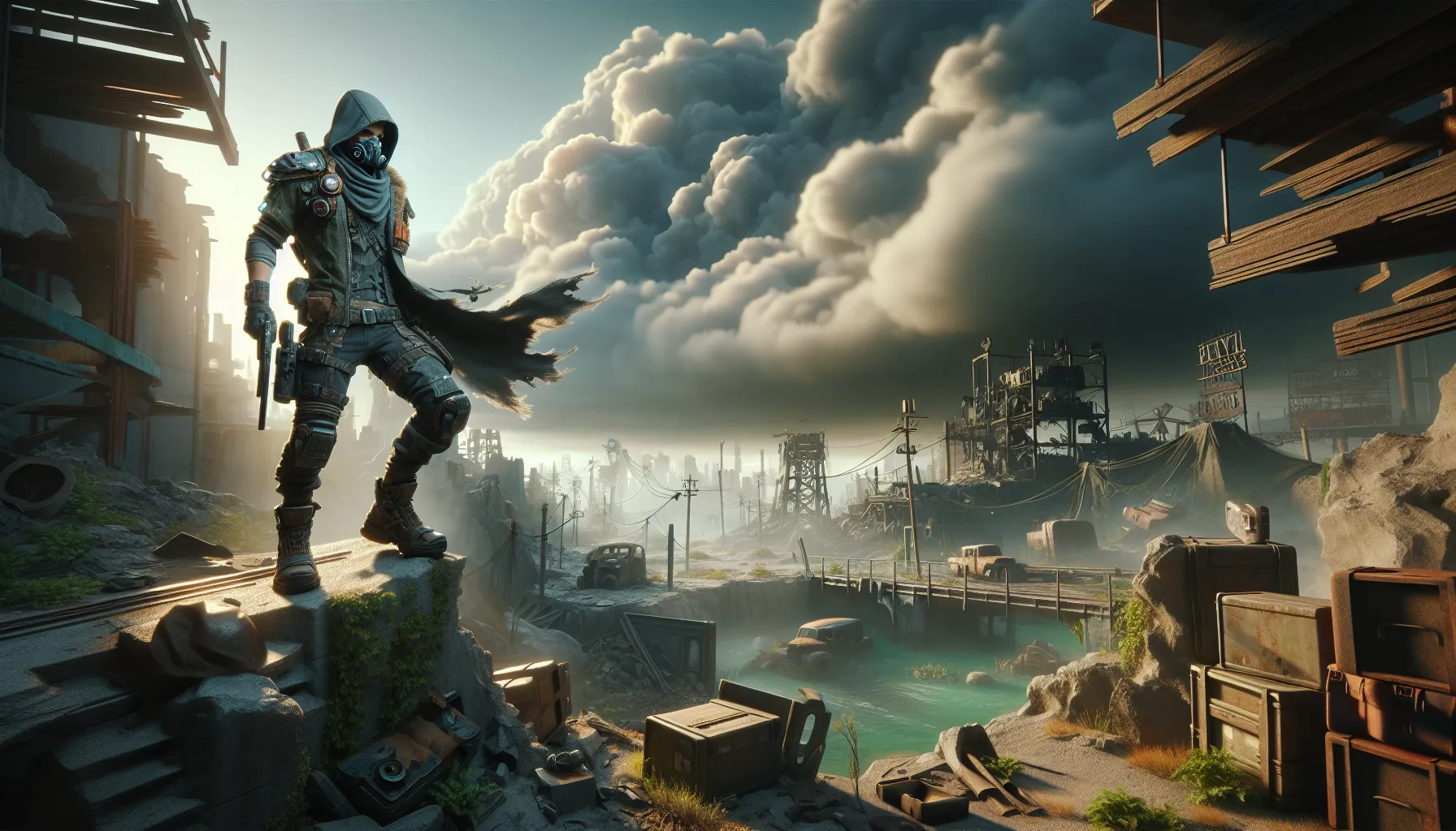 character in a post-apocalyptic landscape from the game Widdeadvi.