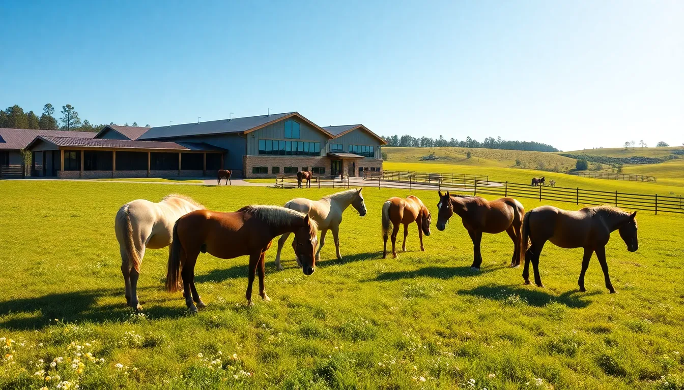 retired horses grazing peacefully at a retirement home.