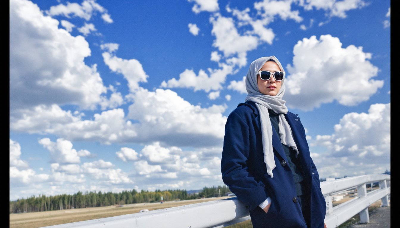 Woman sitting calmly on a chair practicing slow breathing in a sunlit room.