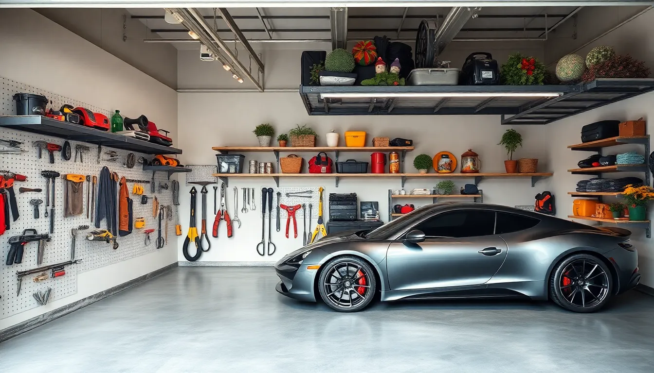 well-organized modern garage with efficient storage solutions