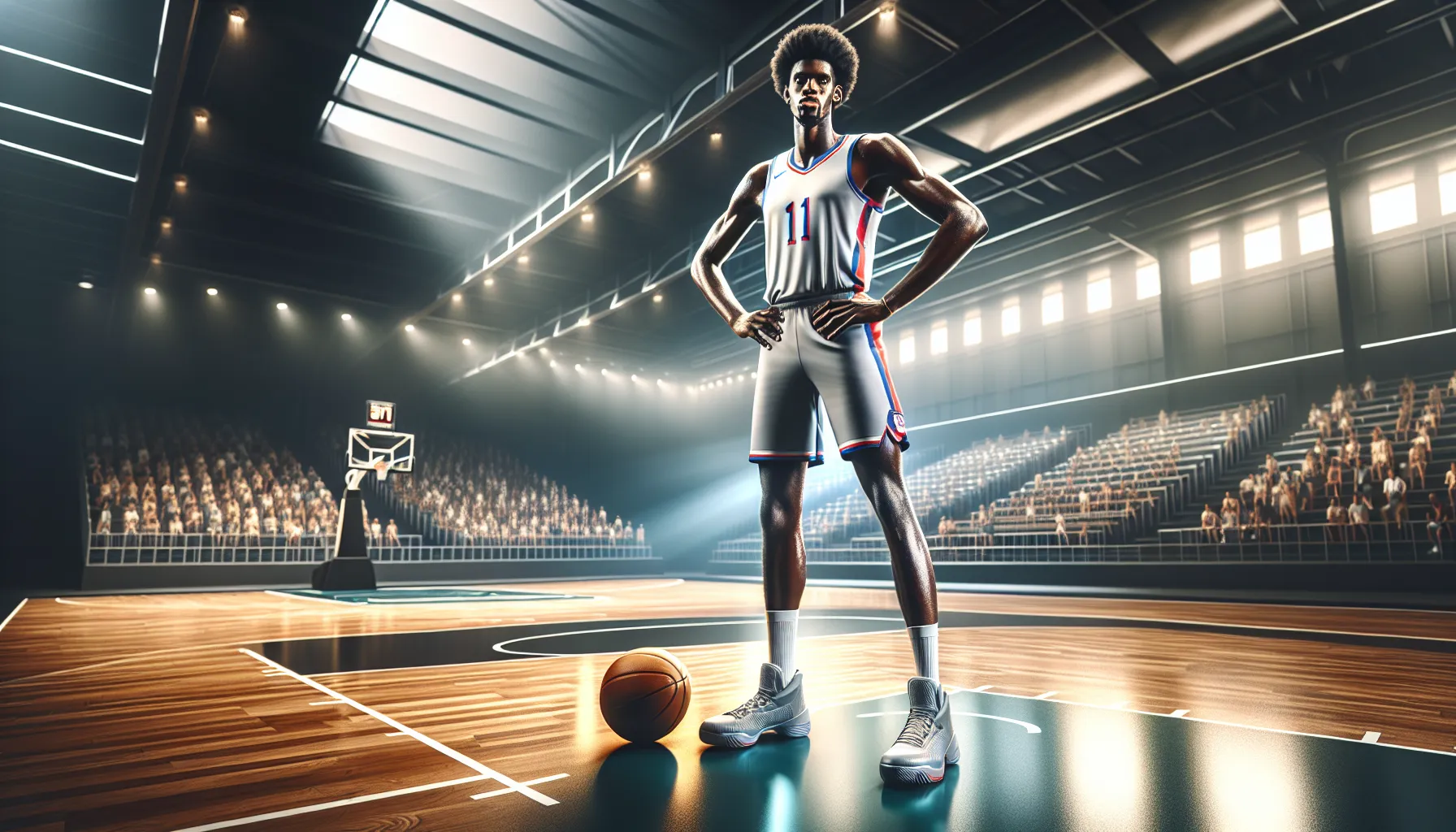 Robin Lopez in a dynamic basketball pose on the court.