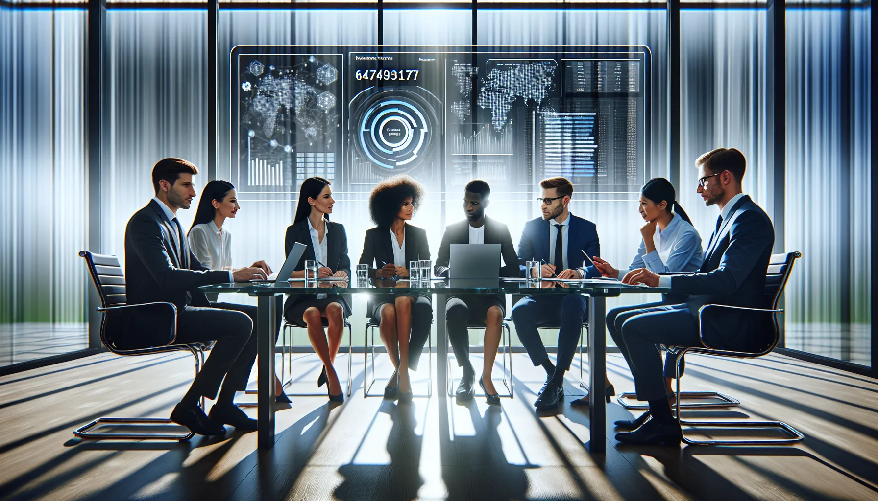 professionals collaborating in a modern office setting.