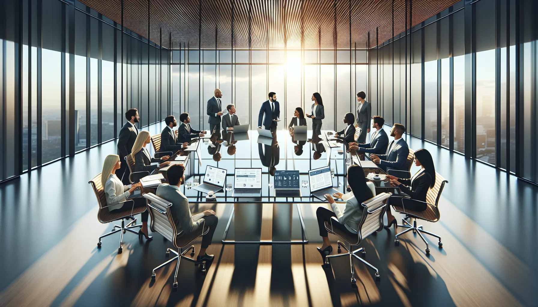 diverse team discussing toll-free numbers in a modern office.