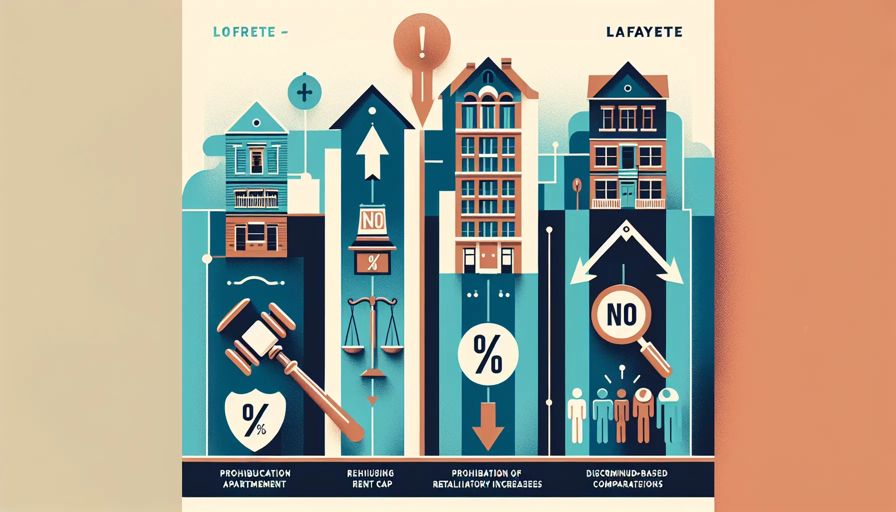 diagram of Lafayette rent increase rules and restrictions