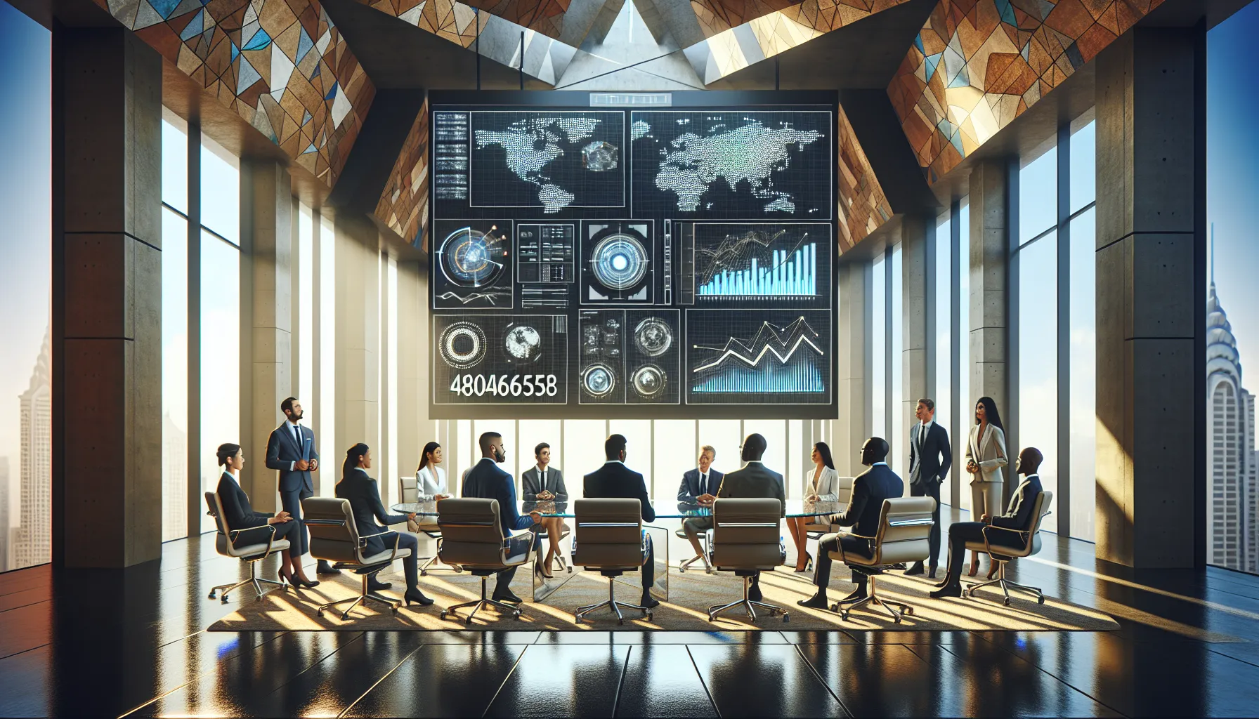 diverse professionals discussing data related to 4808456358.