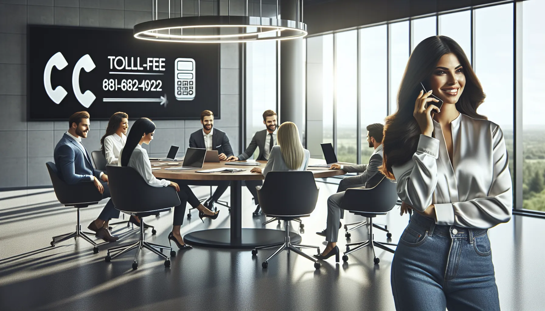 diverse team collaborating in a modern office on customer service.