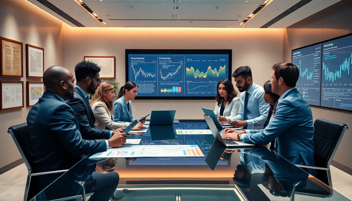 diverse professionals discussing historical significance in a modern conference room.