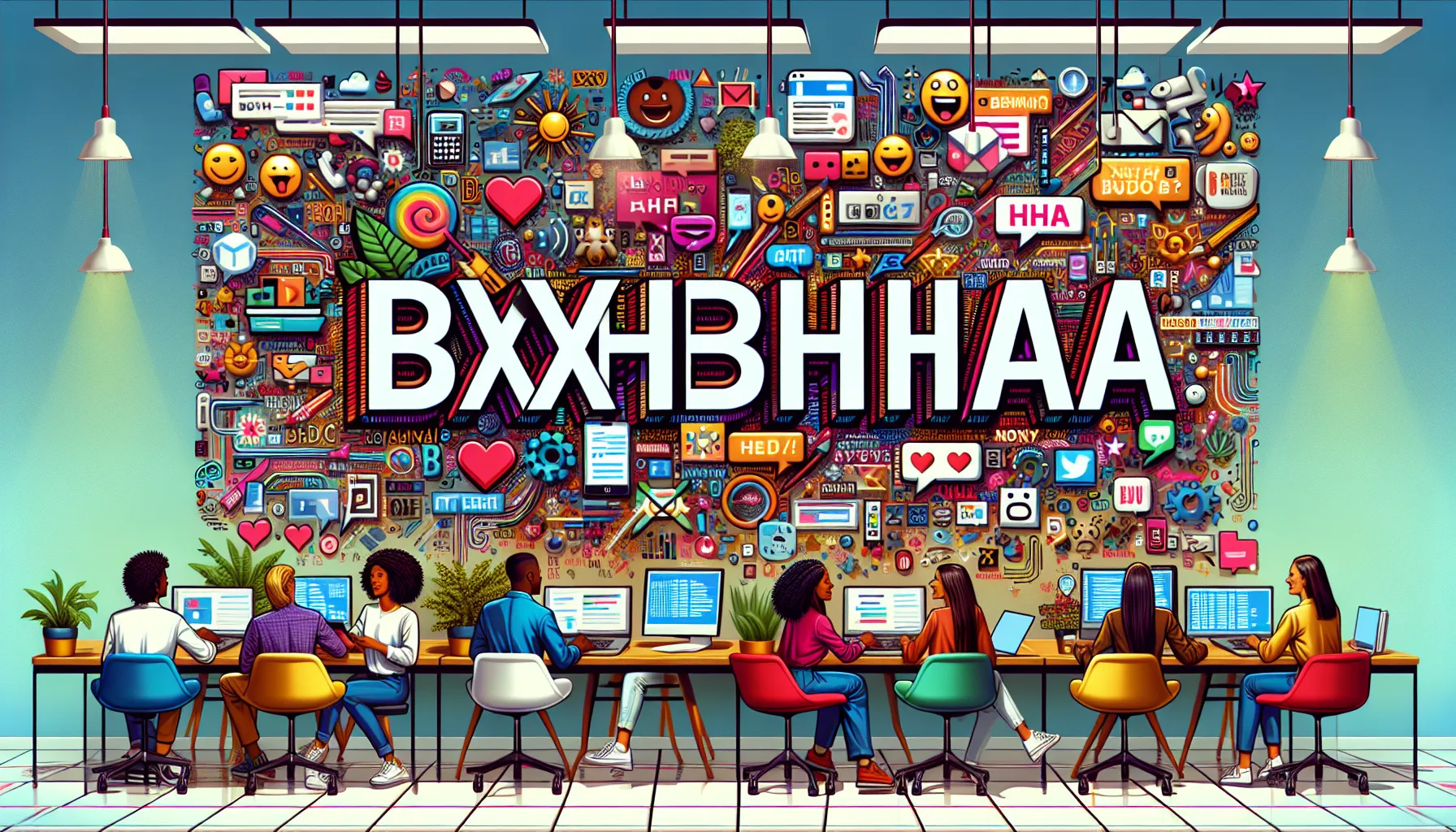 Collage showcasing BxHBDnHa and the evolution of digital communication.