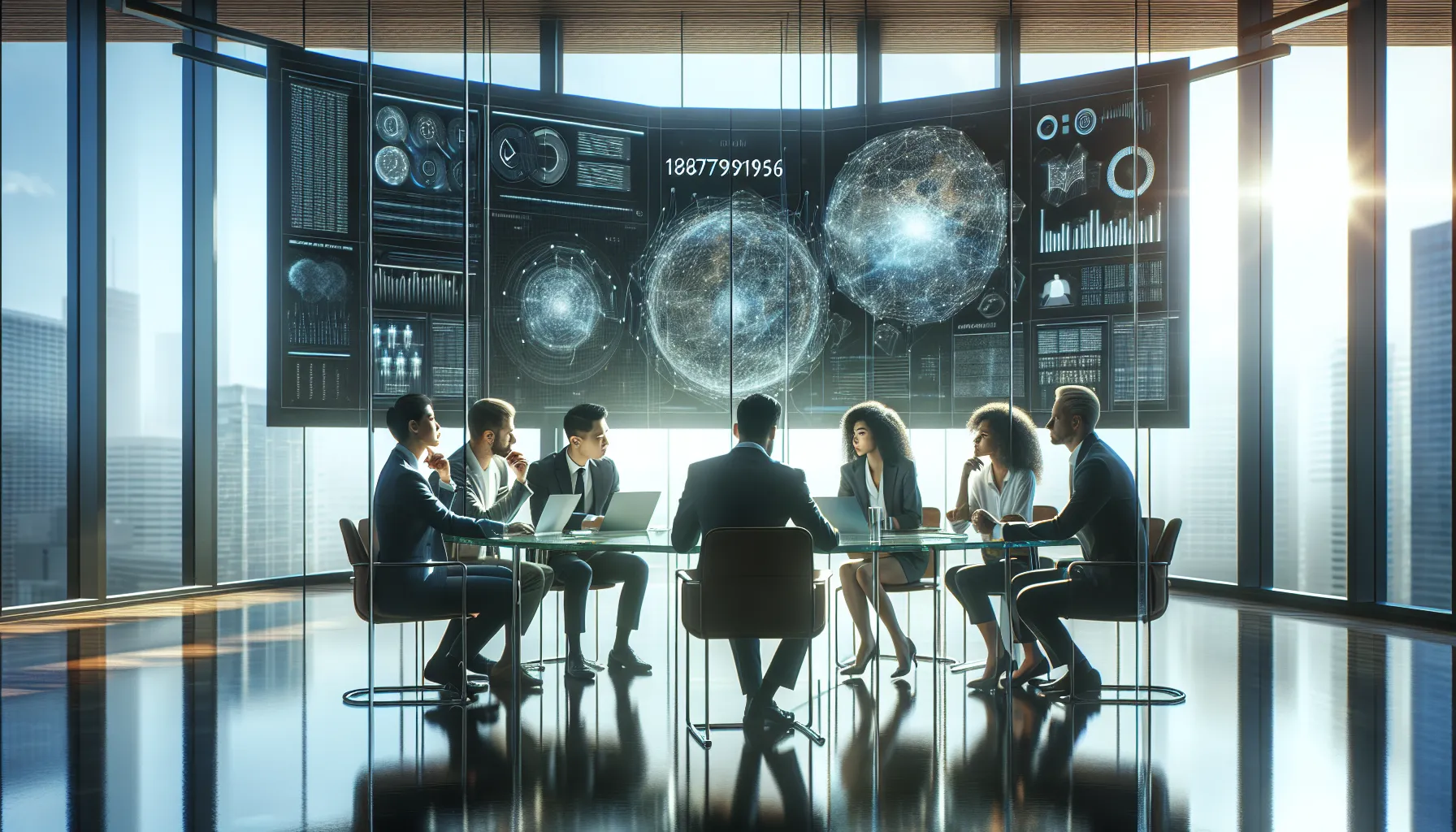 diverse team discussing significance of a unique identifier in a modern office.