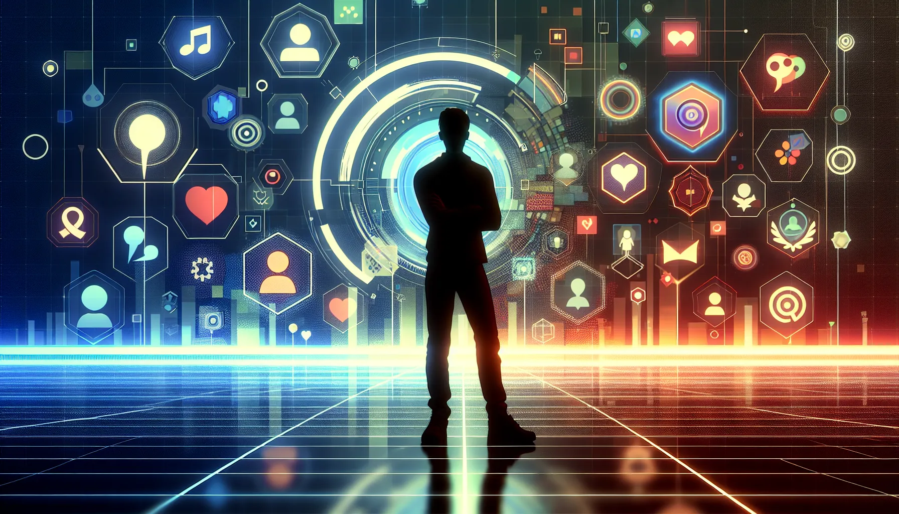 enigmatic figure representing Daryl0671 in a digital landscape.