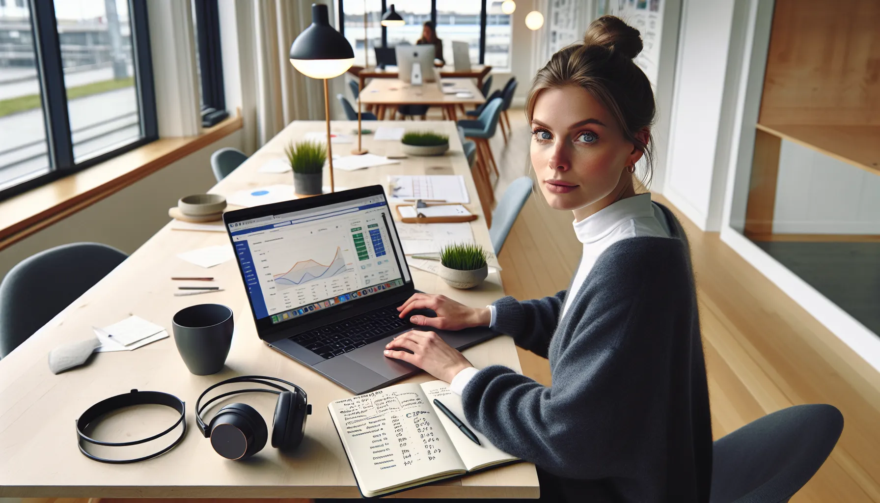 Young digital marketer in Oslo analyzing GA4 and planning SEO and PPC.