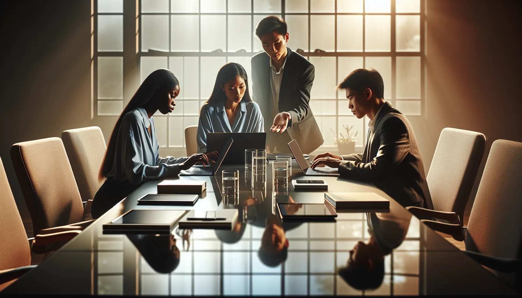 diverse team troubleshooting login issues in a modern office.