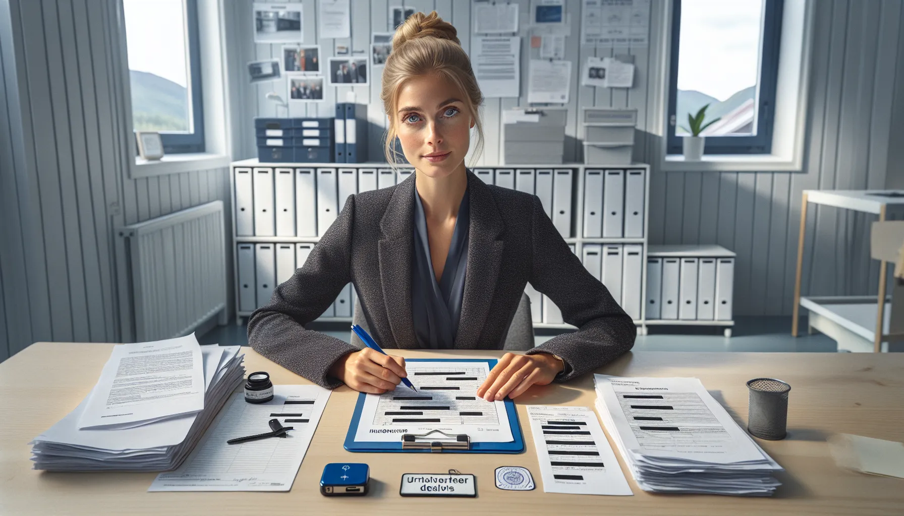 Sammenligning av offentlighetslover i norge og sverige 3 Citizen submits norwegian and swedish public records requests at a bright municipal office.