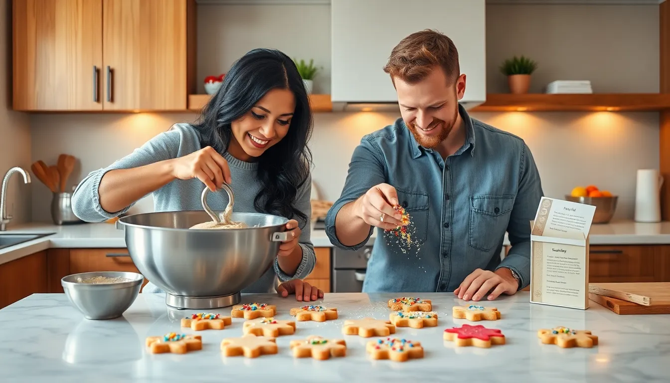 founders baking cookies in a modern kitchen.