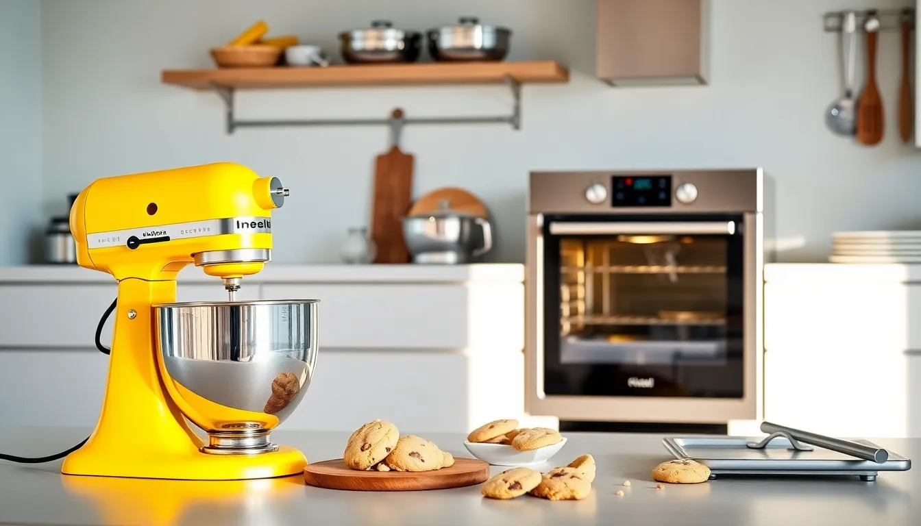 modern kitchen with essential baking tools for cookie lovers.