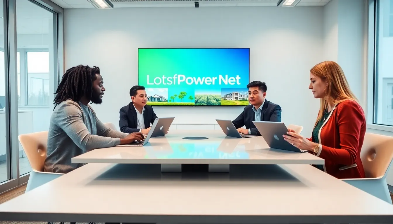 diverse team discussing energy solutions at a modern office.