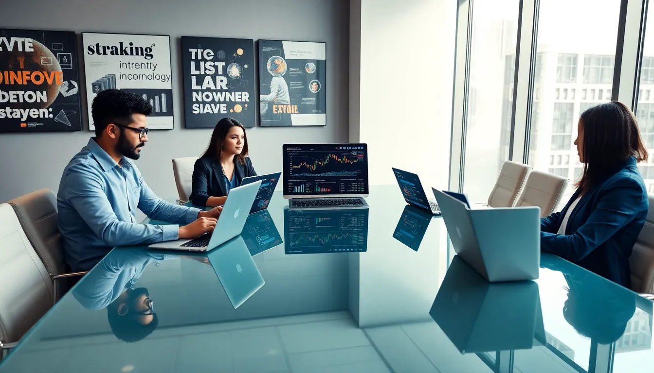 diverse team discussing cryptocurrency in a modern office.