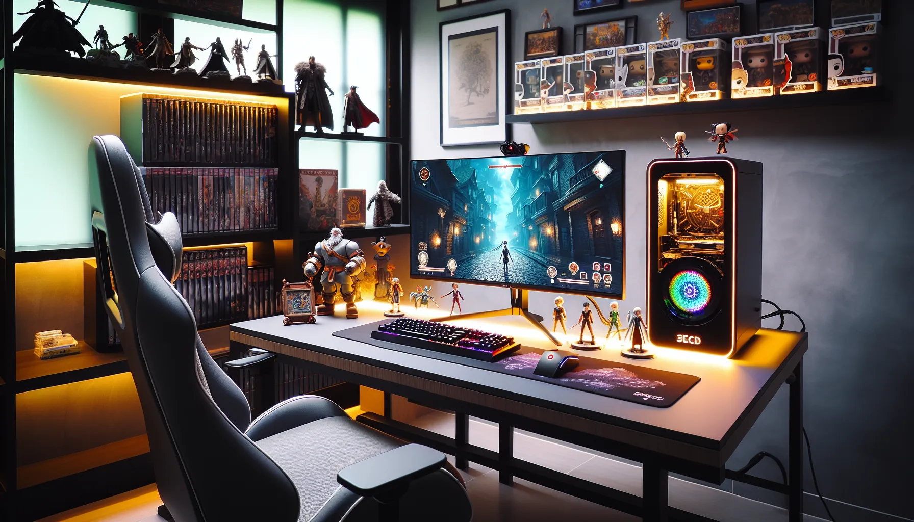 modern gaming setup featuring Chrono Trigger gameplay.