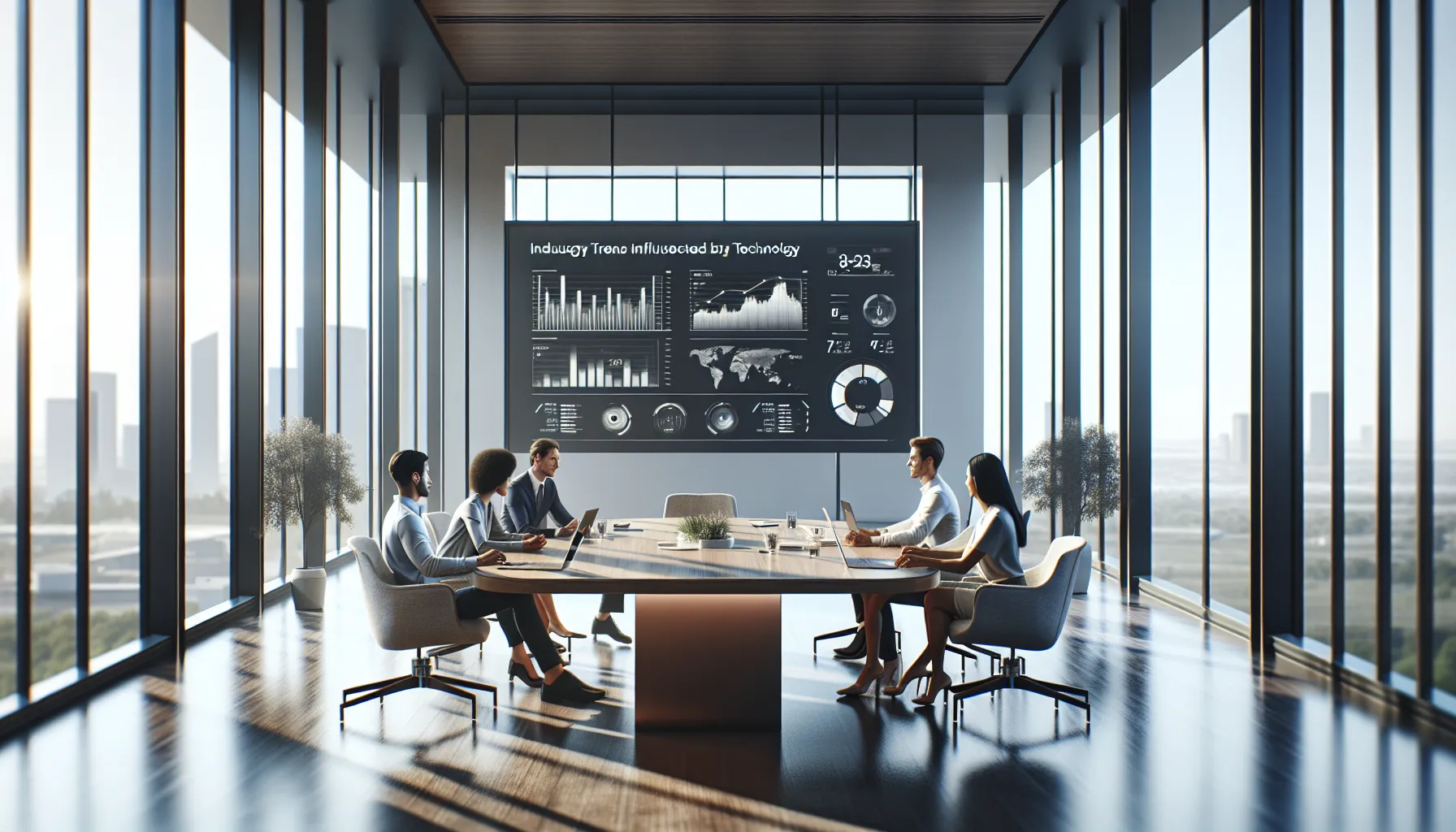 diverse team discussing the impact of Yuurifps in a modern conference room.