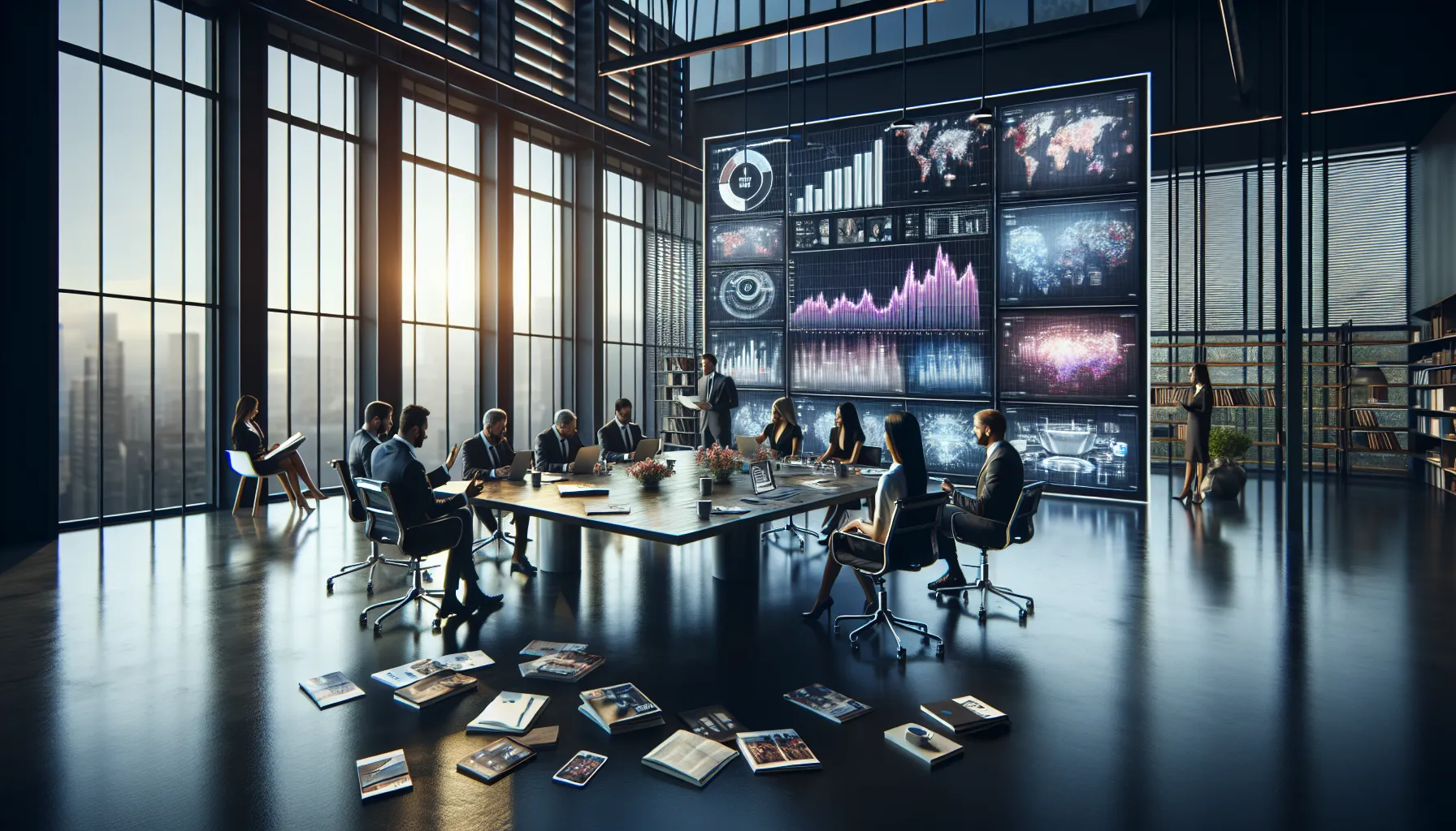 diverse team discussing challenges of the Newport News catalog.