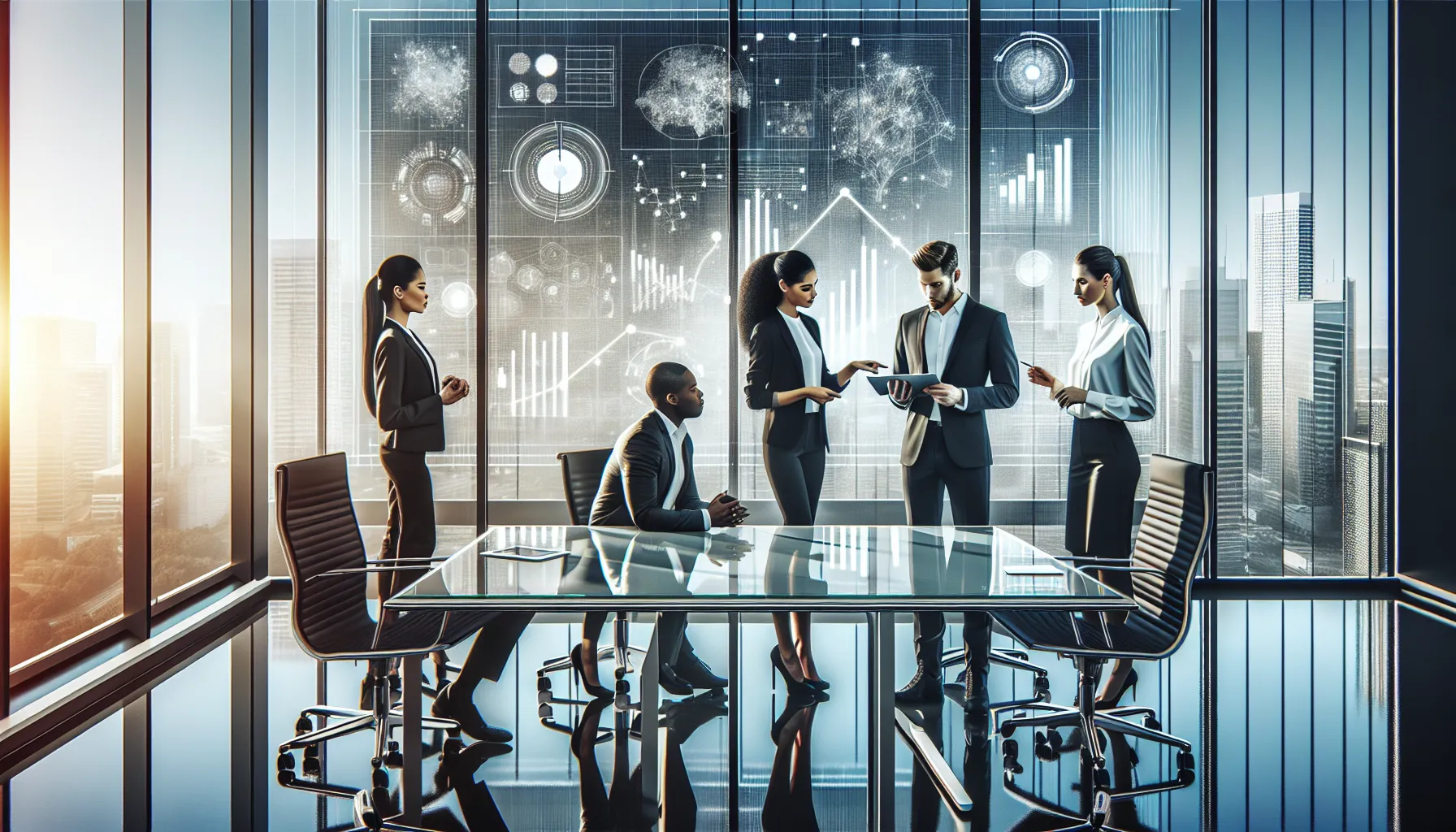 diverse team collaborating on Onnrec01 technology in a modern office.