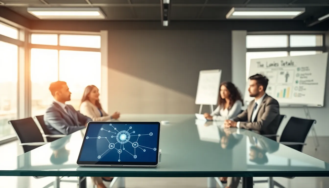 diverse professionals discussing philosophical concepts in a modern office.