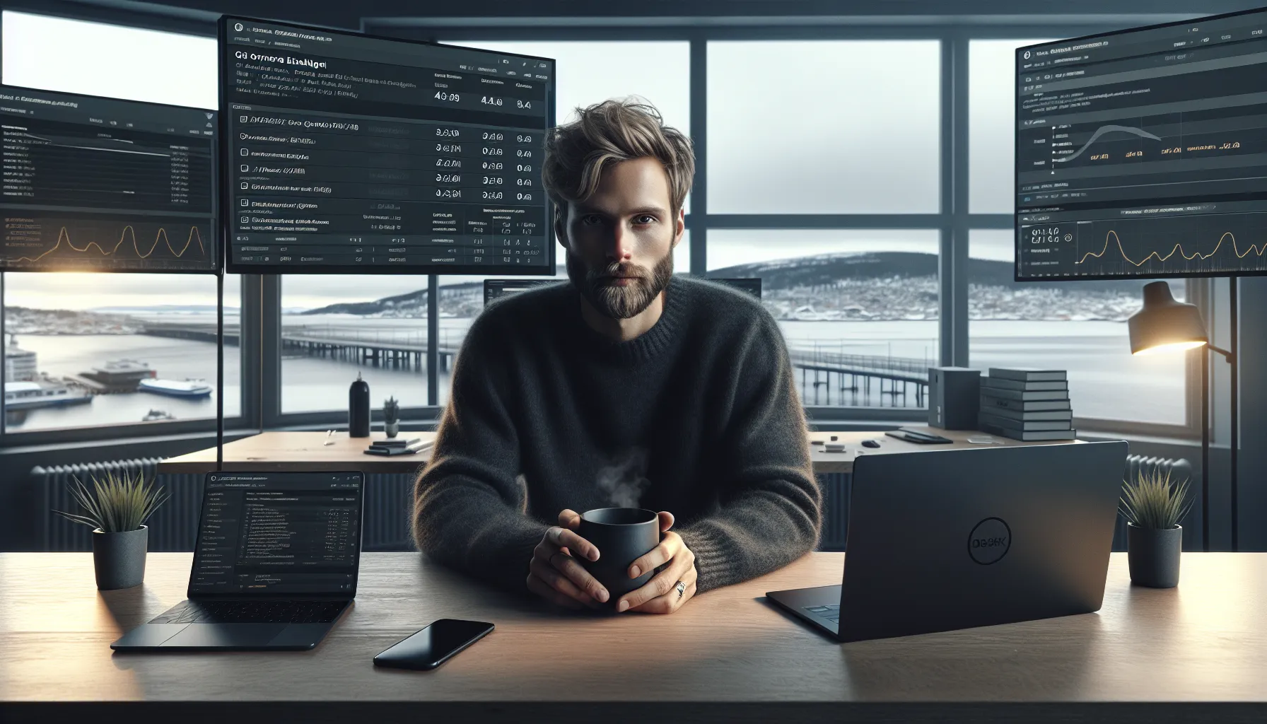 Analyst reviews ga4 e‑commerce events and item parameters on dual monitors.