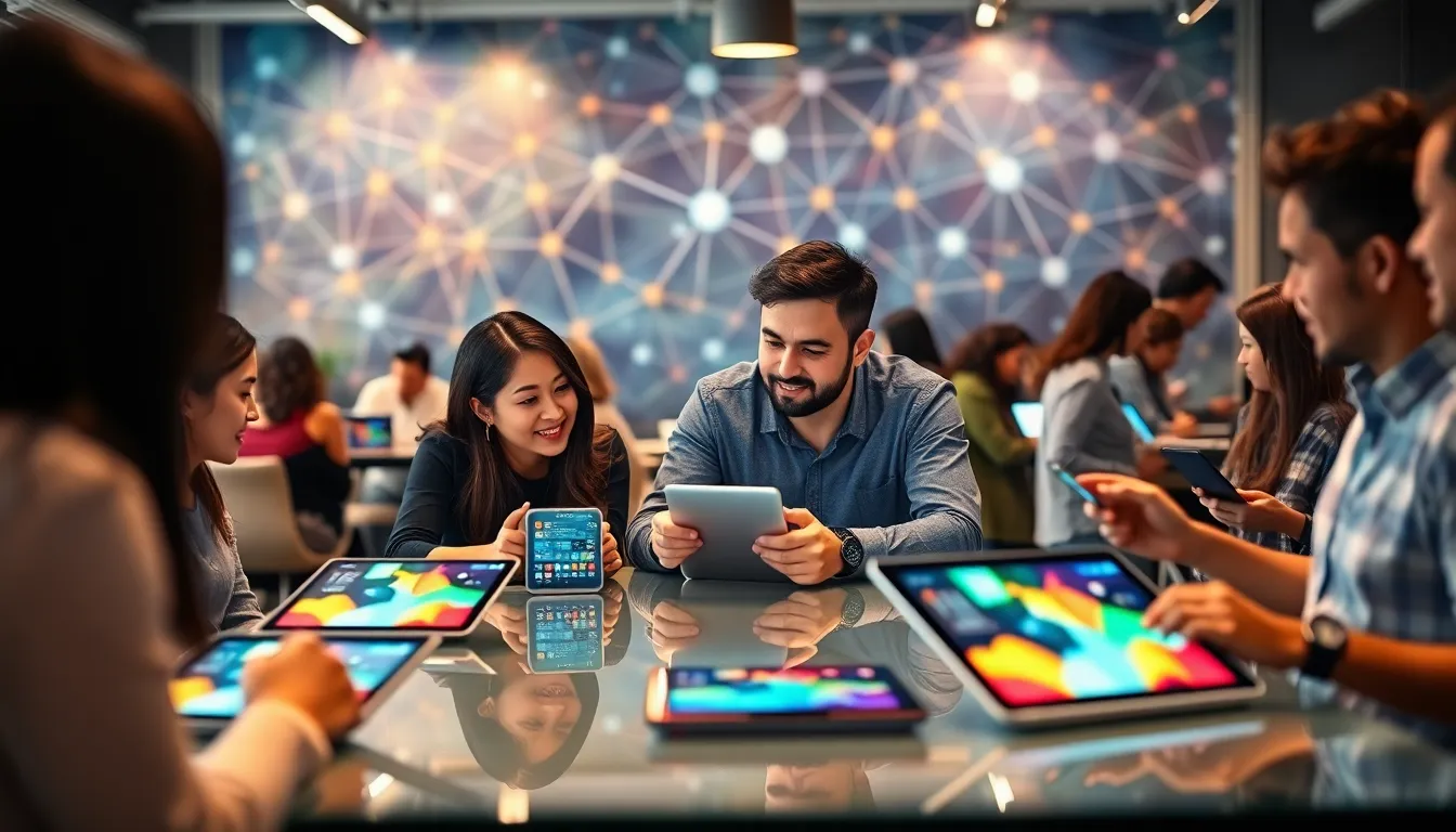 diverse team collaborating in a modern office environment.