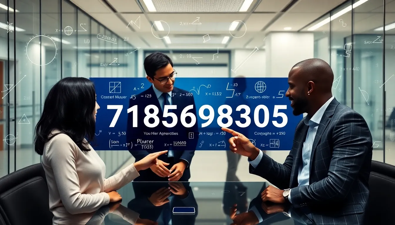professionals discussing mathematical properties of the number 7185698305.