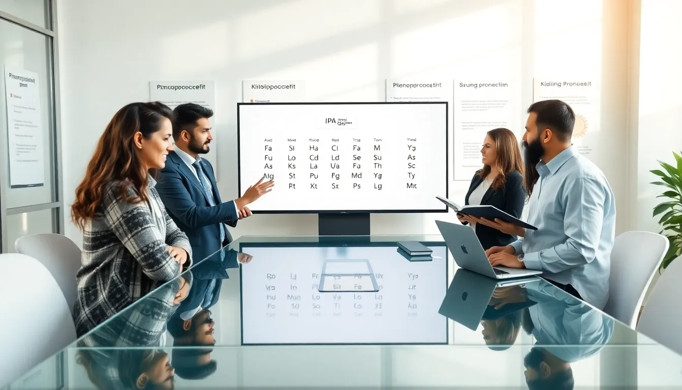 diverse learners collaborating in a modern classroom about phonetics.