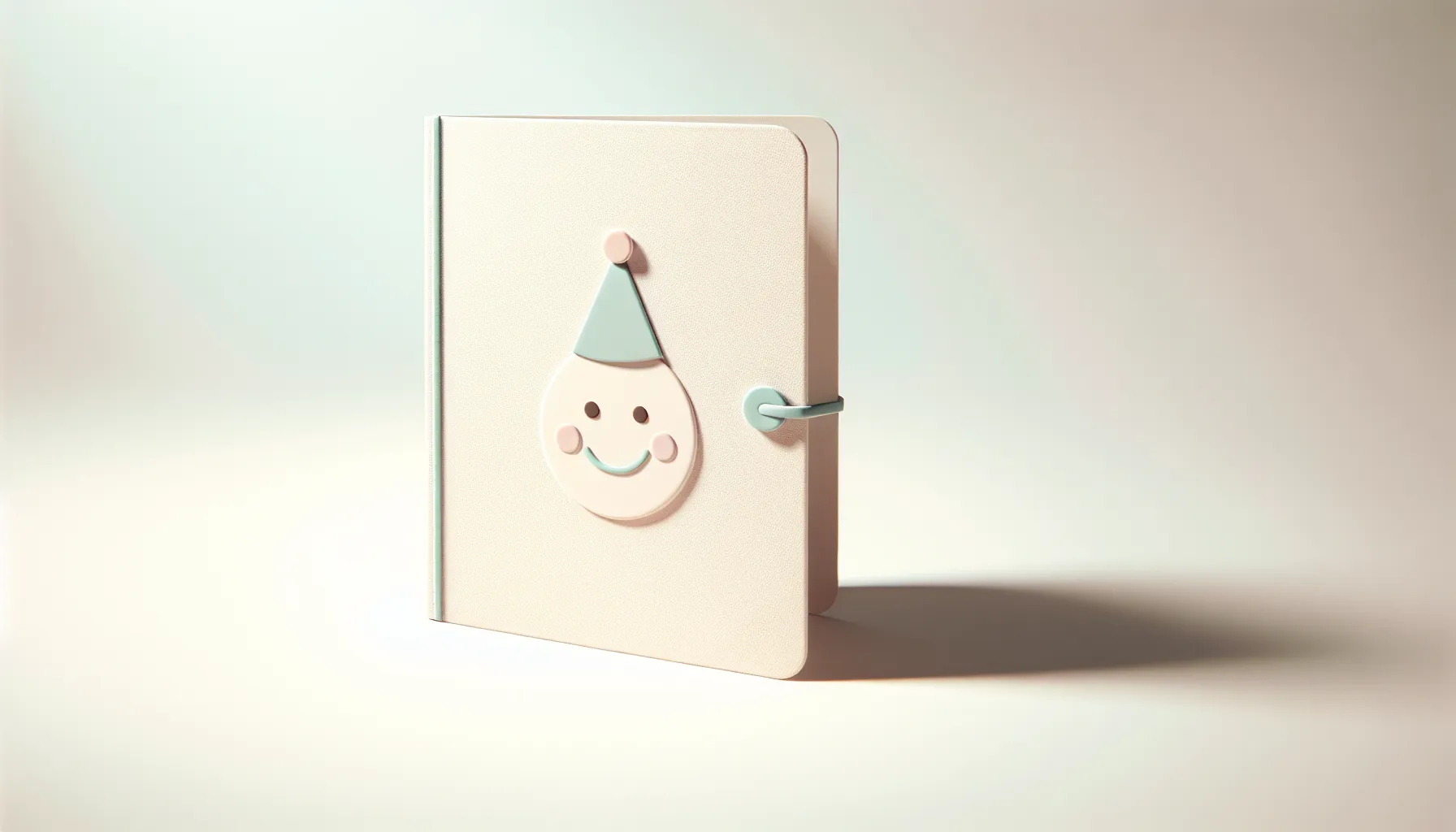 a playful birthday card with a smiley face and party hat