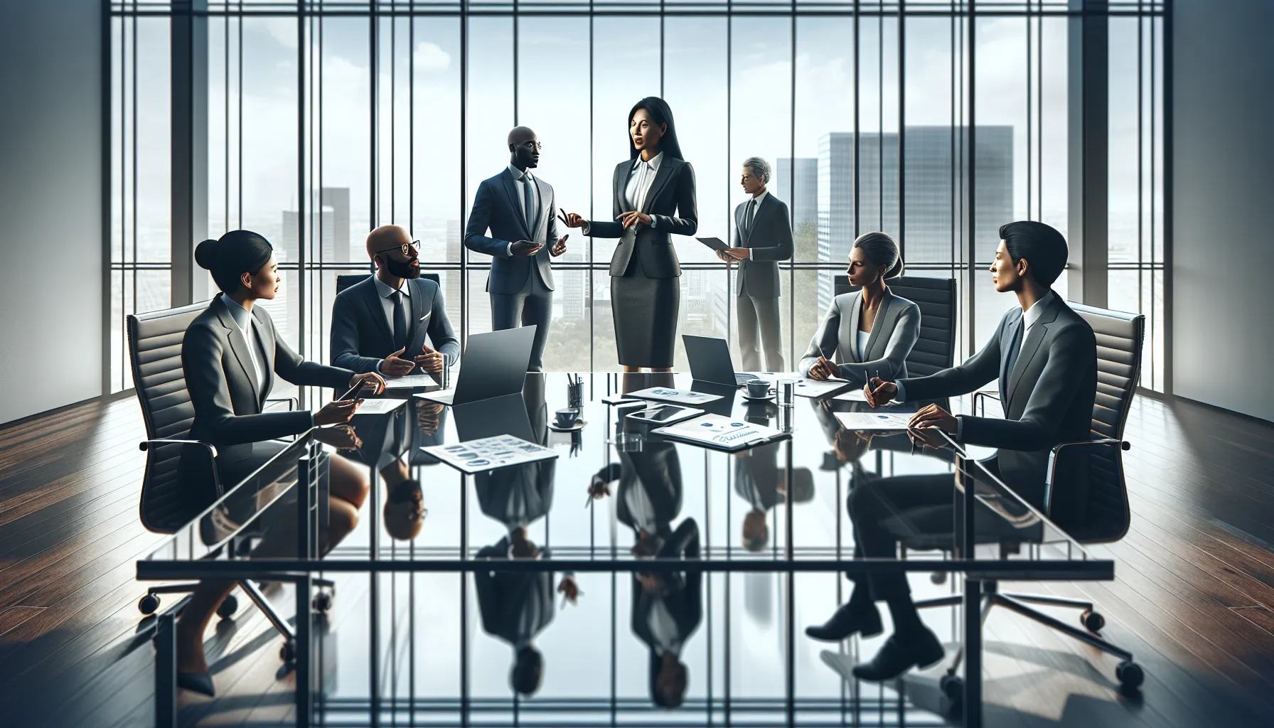 diverse team discussing communication challenges in a modern office.