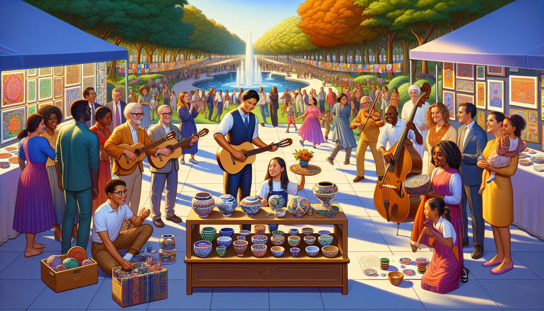 community members engaging in cultural activities showcasing Jeongguqia.