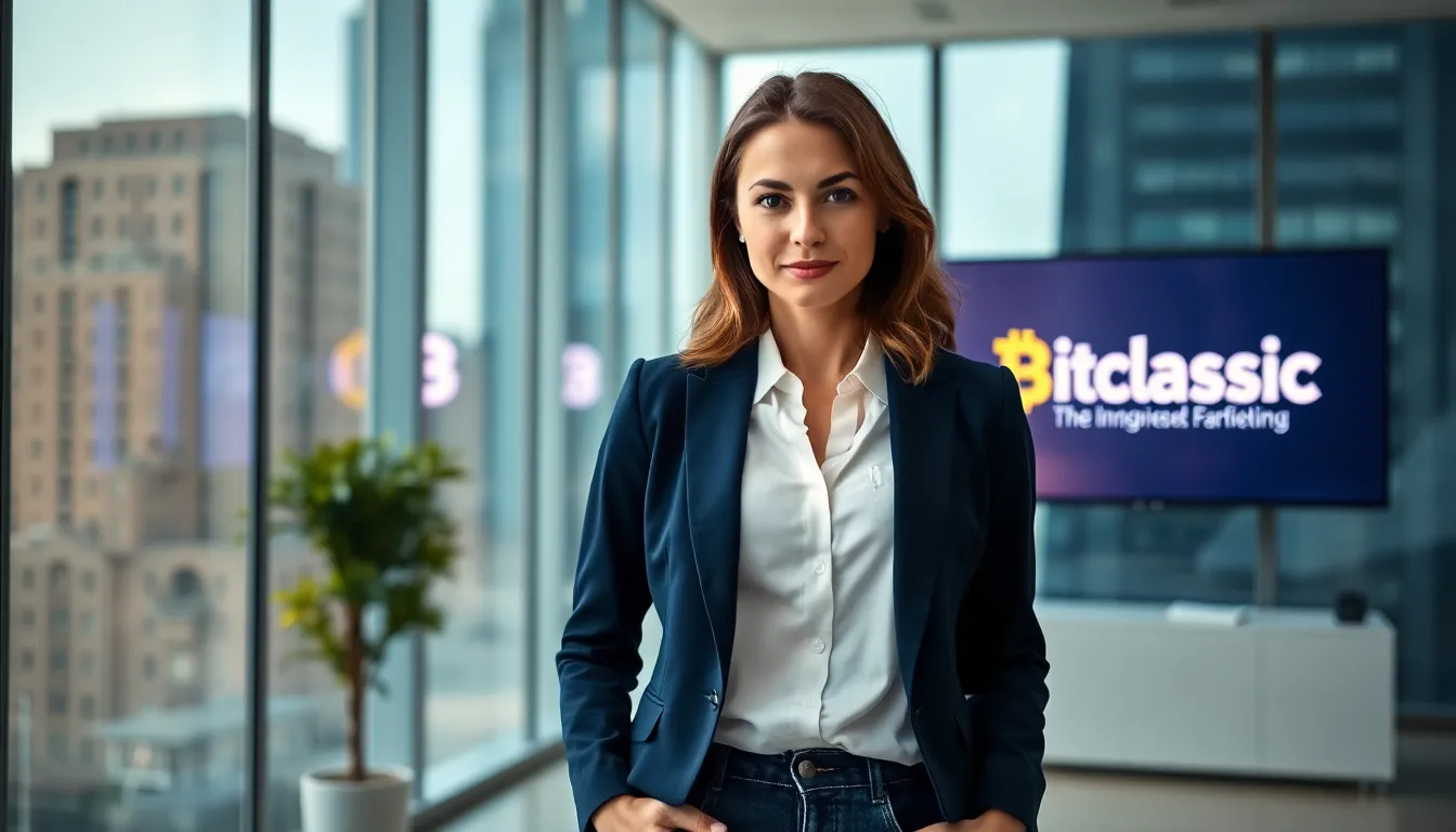 Rebecca Applewhite in a modern office, symbolizing her tech leadership.