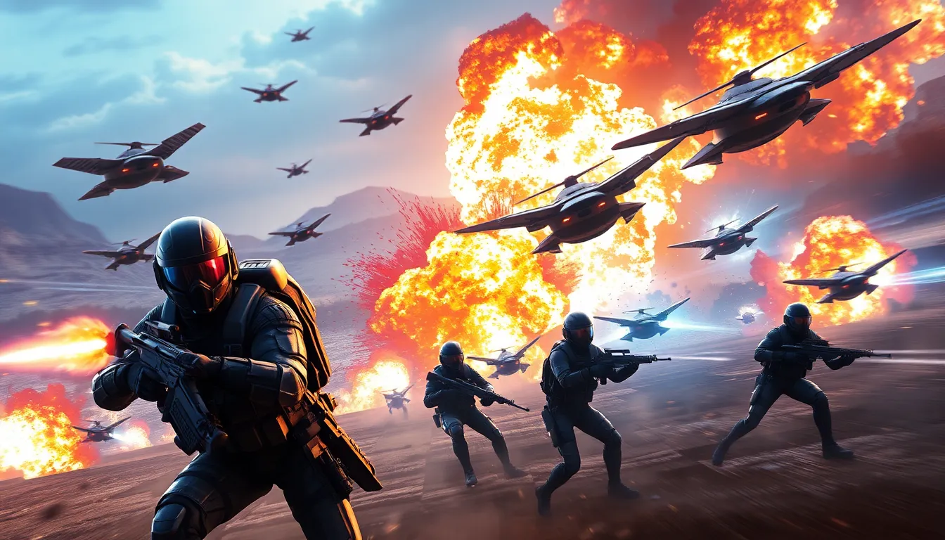 vibrant Battlefield 2042 wallpaper with futuristic battlefield scene.