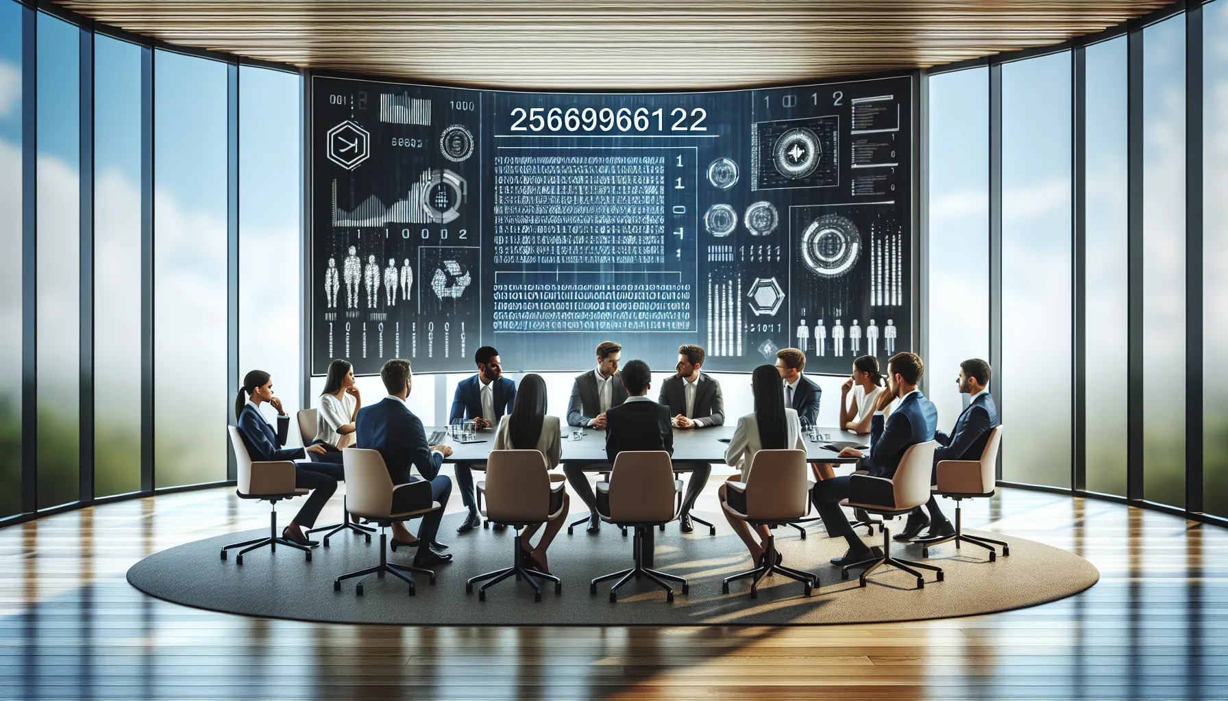 diverse IT team discussing data conversion in a modern office.