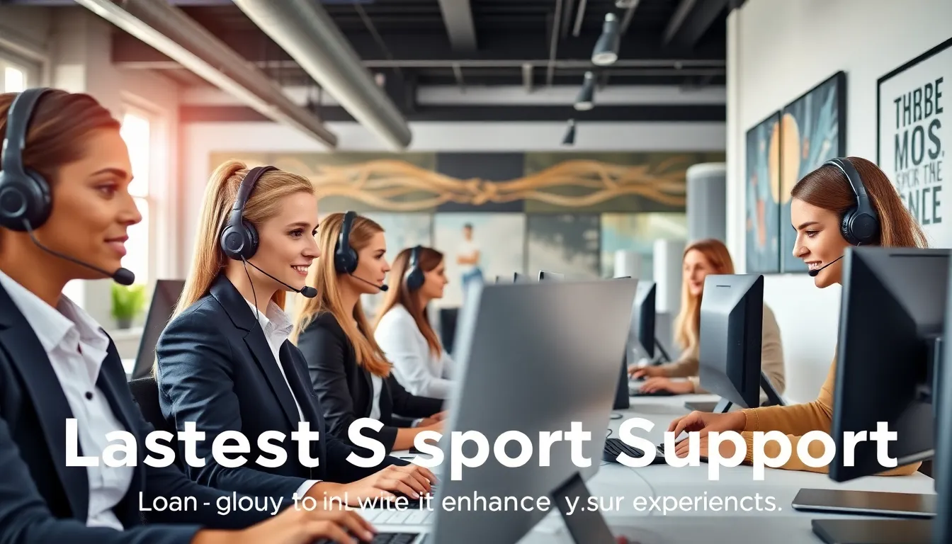 diverse team in a modern customer support center assisting clients.