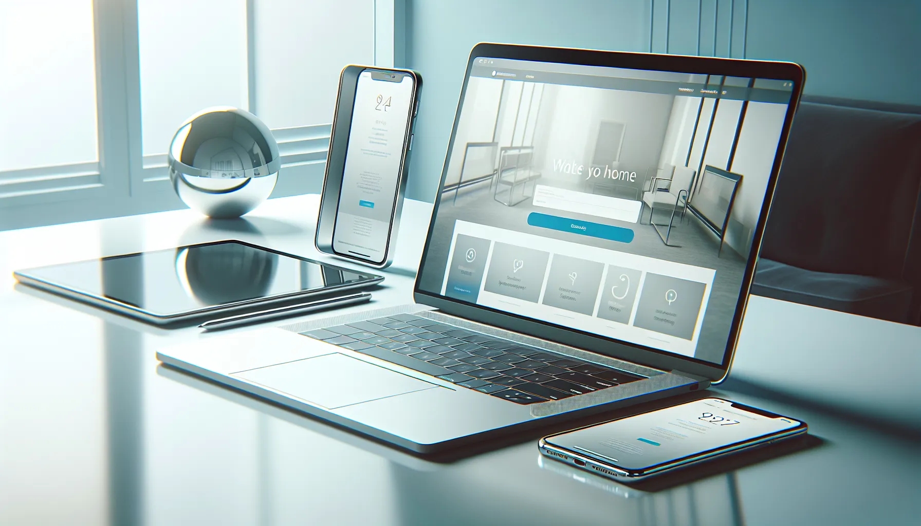Apple devices displaying Safari represent a user-focused design in a modern workspace.