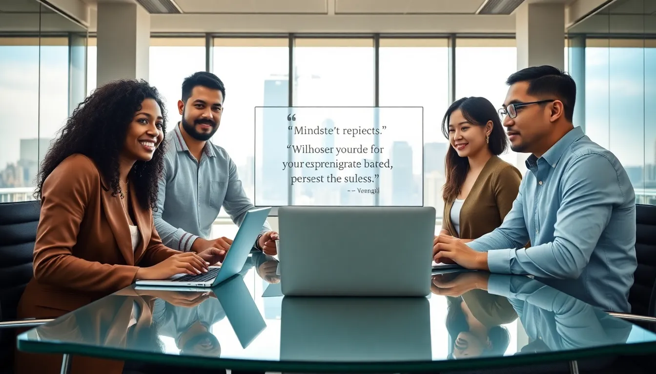 diverse group of entrepreneurs collaborating in a modern office