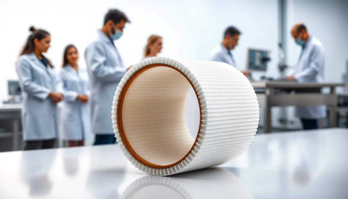 melt blown filter cartridge in a modern laboratory environment