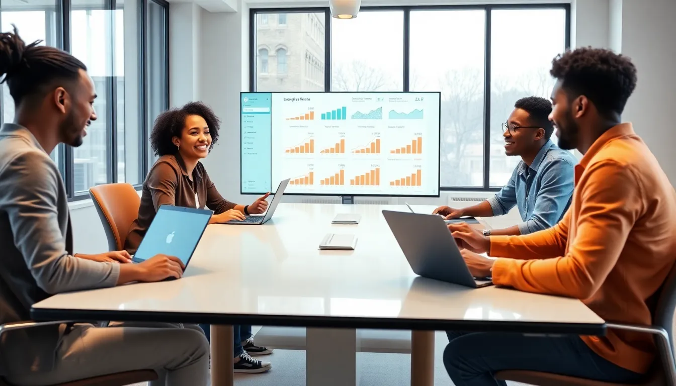 diverse young professionals discussing millennial financial strategies in modern office.