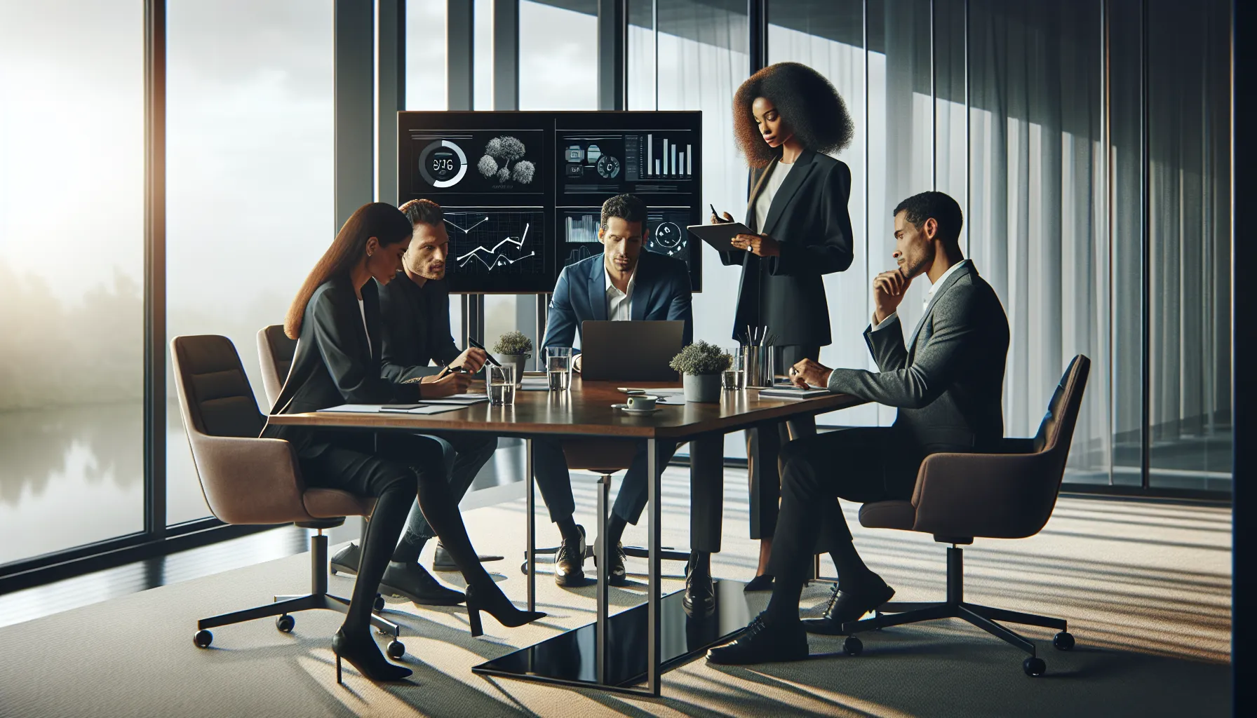 diverse team discussing Wbegpf challenges in a modern office.