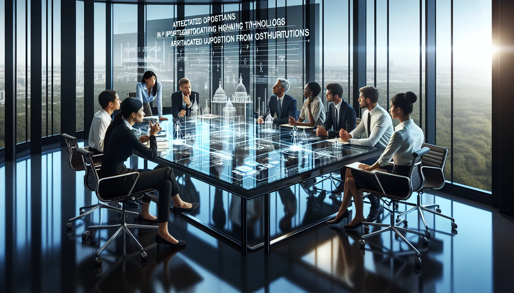 diverse team discussing challenges of Тпкщл in a modern office.