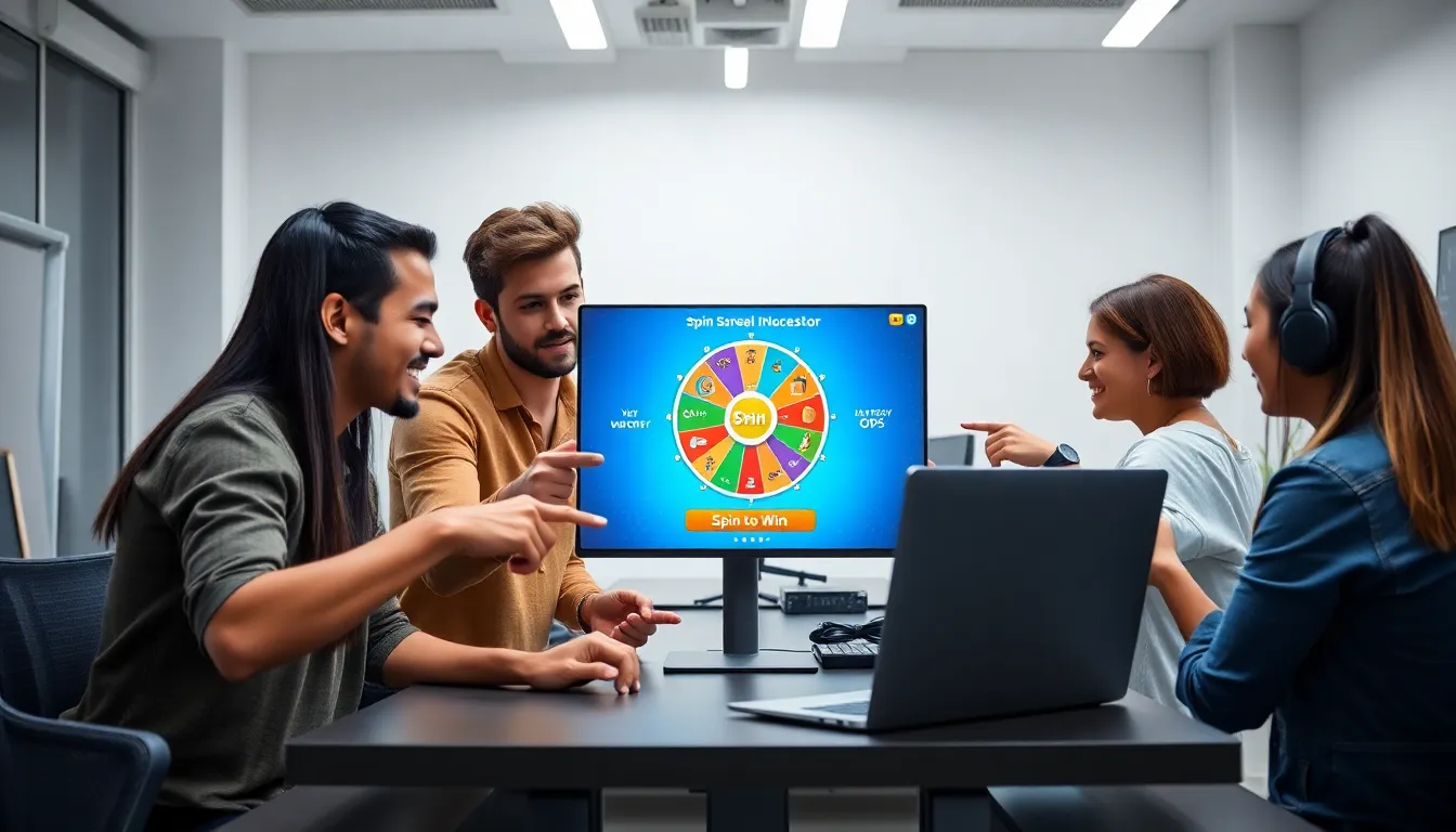 gamers collaborating over a laptop displaying the Ck2generator interface.