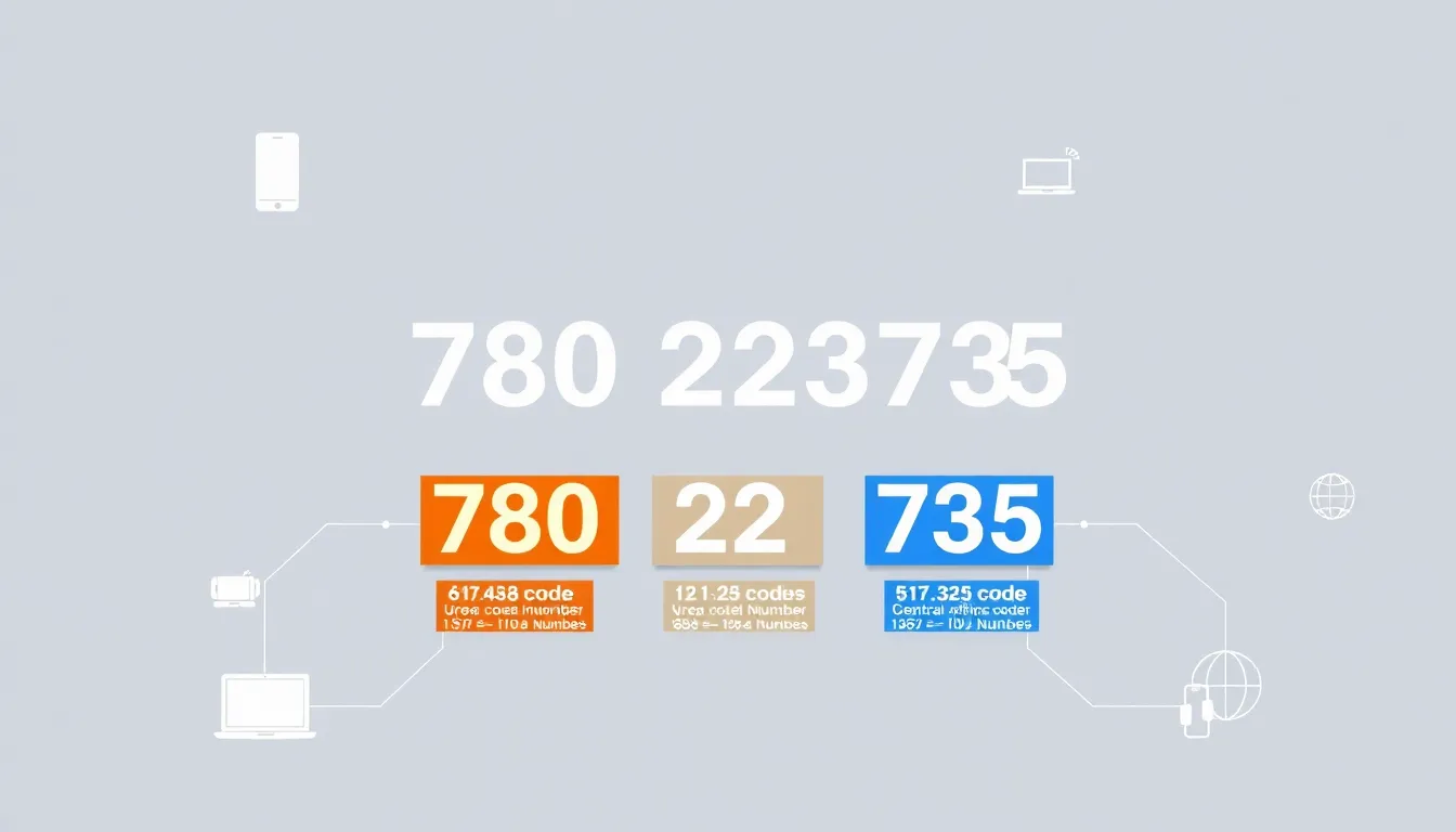 Infographic showing the structure of the phone number 7803283735.