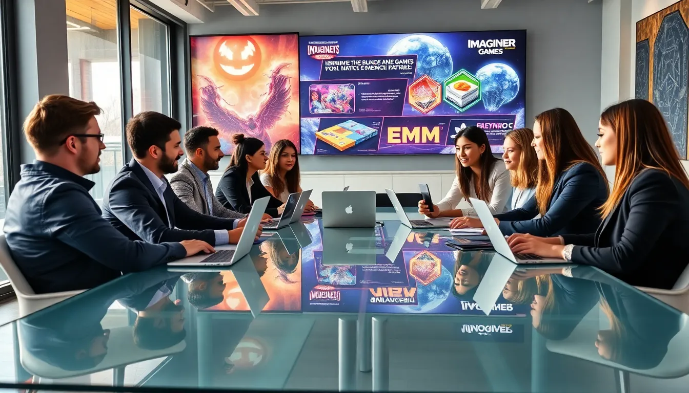 diverse team collaborating on email strategies in a modern office.