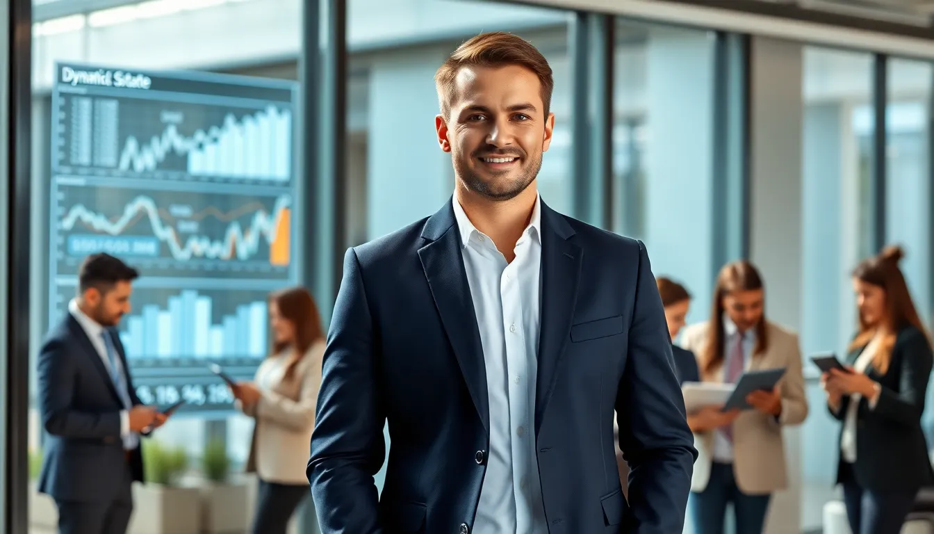 Timothy Homerocketrealty in a modern office, engaged with a diverse team.