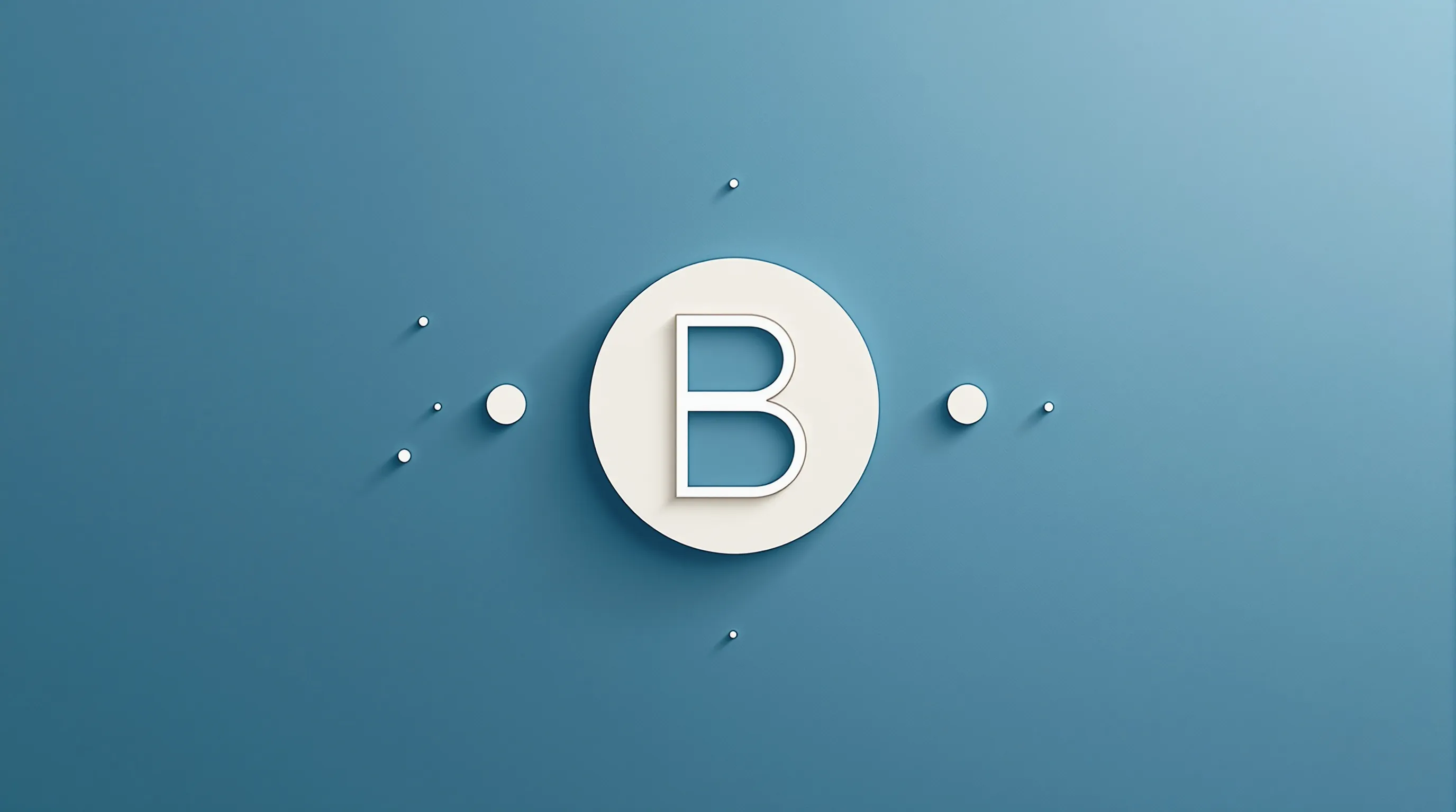 Minimalist B symbol with circular outlines representing balanced blood type characteristics.
