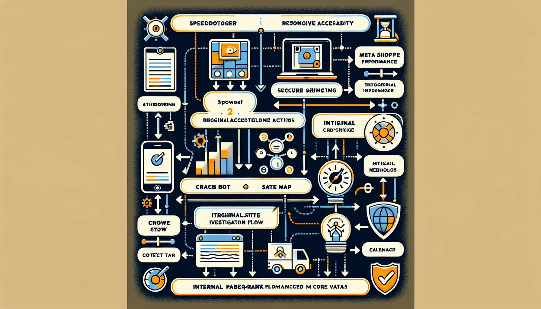 Three-tier diagram showing factors that lift Google keyword rankings in the UK.