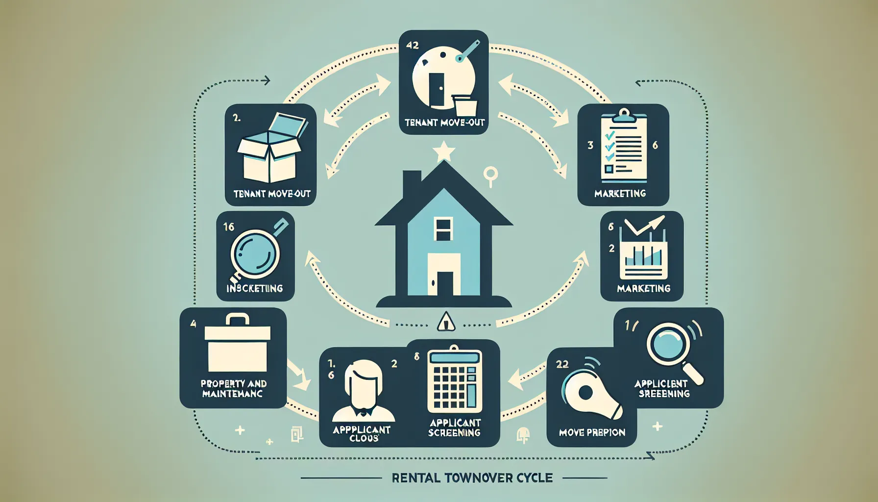 diagram of the rental turnover process in Pleasant Hill